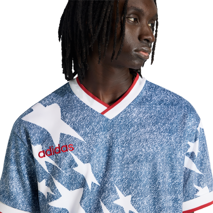 adidas Denim Graphic Jersey | White / Dark Blue | Men's