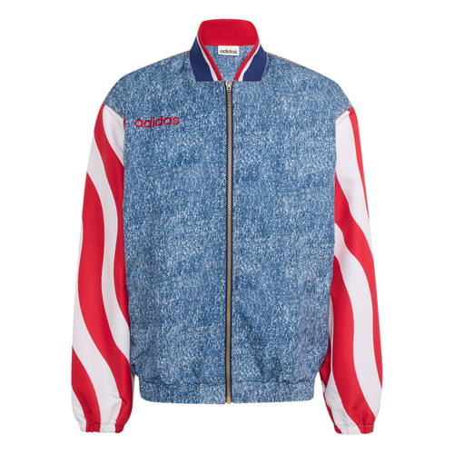 adidas Denim Graphic Track Top | White / Dark Blue | Men's