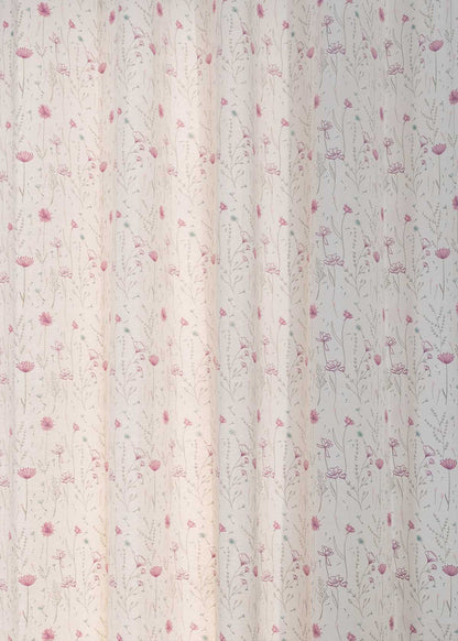 Drifting Dandelion Lavender 100% cotton floral curtain for kids room, living room - Light Reduction - Single Piece