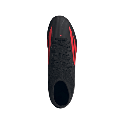 adidas F50 CLUB Mid Cut Firm Ground / Multi Ground Soccer Cleats | Core Black / Lucid Red | Men's