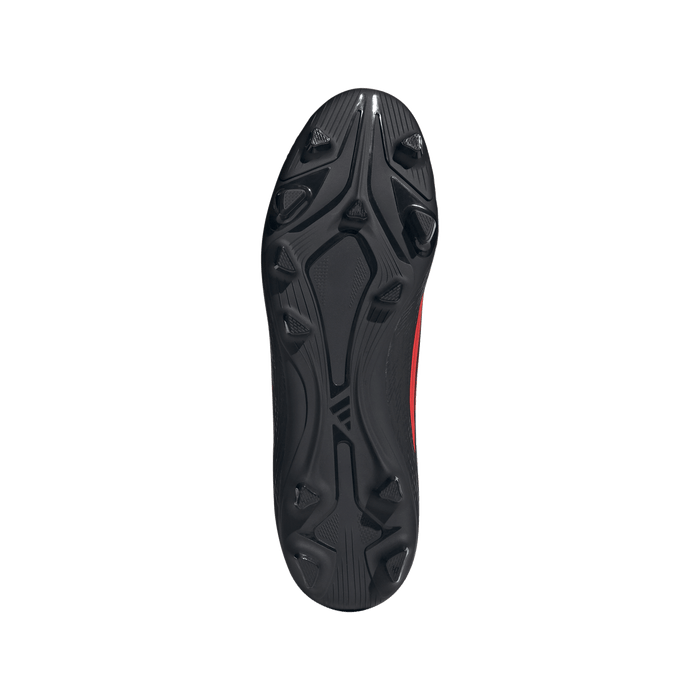 adidas F50 CLUB Mid Cut Firm Ground / Multi Ground Soccer Cleats | Core Black / Lucid Red | Men's
