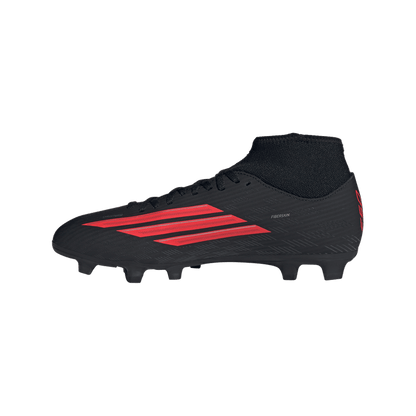 adidas F50 CLUB Mid Cut Firm Ground / Multi Ground Soccer Cleats | Core Black / Lucid Red | Men's