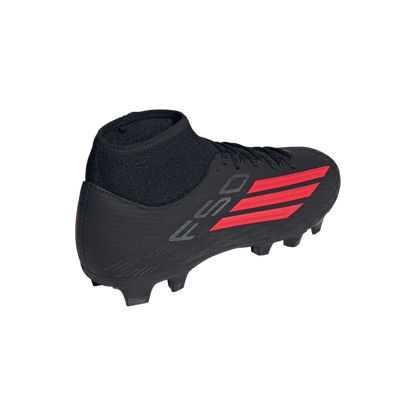 adidas F50 CLUB Mid Cut Firm Ground / Multi Ground Soccer Cleats | Core Black / Lucid Red | Men's