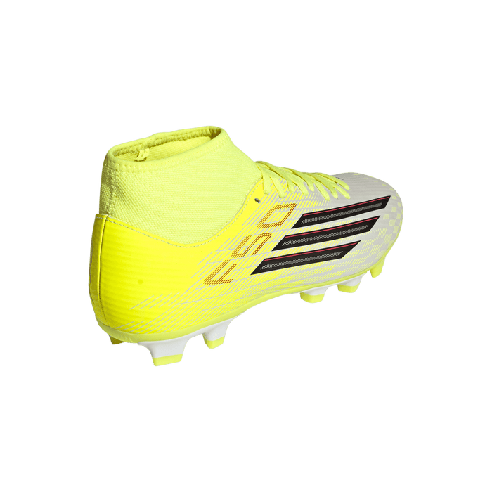 adidas F50 CLUB Mid Cut Firm Ground / Multi Ground Soccer Cleats | Team Solar Yellow 2 / Core Black / Lucid Red | Men's