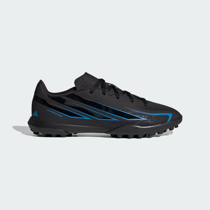 adidas F50 HYPERFAST CLUB Turf Football Boots | Core Black / Blue | Kid's