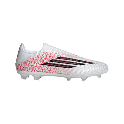 adidas F50 LEAGUE LAMINE YAMAL Laceless Firm Ground / Multi Ground Soccer Cleats | Cloud White / Core Black / Lucid Red | Men's