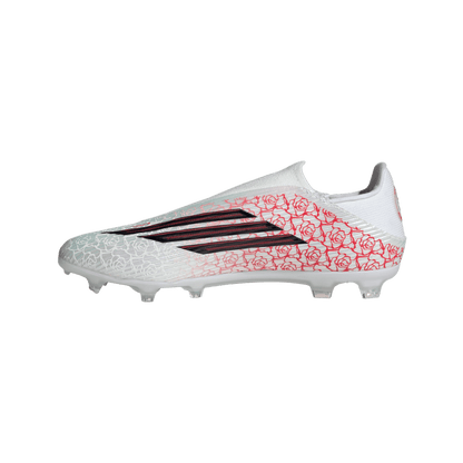 adidas F50 LEAGUE LAMINE YAMAL Laceless Firm Ground / Multi Ground Soccer Cleats | Cloud White / Core Black / Lucid Red | Men's