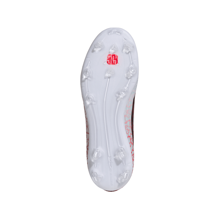 adidas F50 LEAGUE LAMINE YAMAL Laceless Firm Ground Soccer Cleats | Cloud White / Core Black / Lucid Red | Kid's