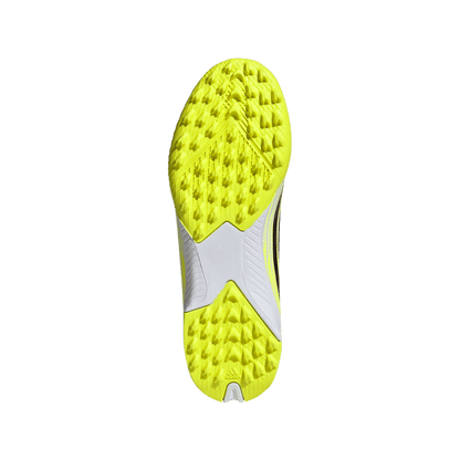 adidas F50 LEAGUE Mid Cut Turf Soccer Shoes | Team Solar Yellow 2 / Core Black / Lucid Rec | Kid's