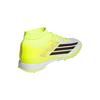 adidas F50 LEAGUE Mid Cut Turf Soccer Shoes | Team Solar Yellow 2 / Core Black / Lucid Red | Men's