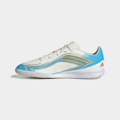 F50 MESSI CLUB Indoor Soccer Shoes Kids | Ivory / Ice Blue | Kid's