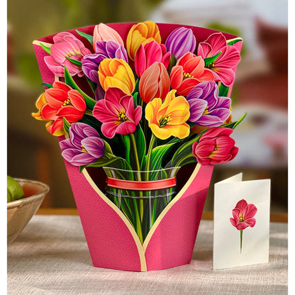 Festive Tulip Pop Up Bouquet