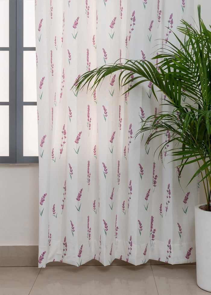 Fields printed cotton Fabric - Lavender