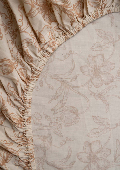 French farmhouse Fitted sheet sheet - Beige