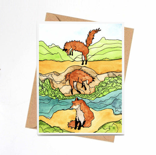 PinkPolish Design Note Cards "Frolic" Handmade Notecard