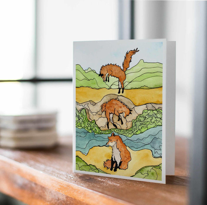 PinkPolish Design Note Cards "Frolic" Handmade Notecard