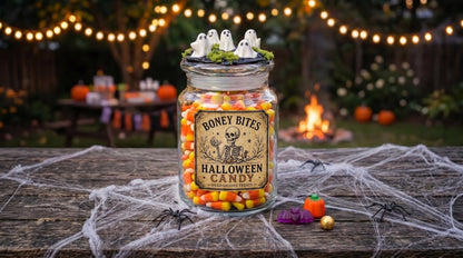 Halloween Spooky Skeleton Candy Jar