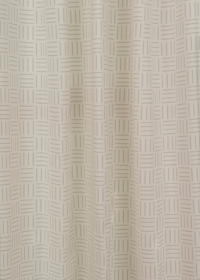 Hashlines printed cotton Fabric - Grey