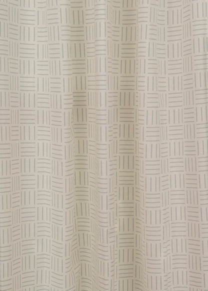 Hashlines printed cotton Fabric - Grey