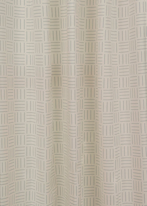 Hashlines printed cotton Fabric - Grey