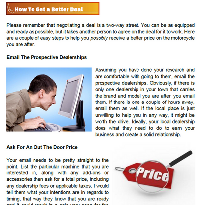 How To Buy a Motorcycle (For Beginners) eBook