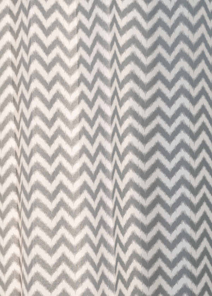 Ikat chevron printed cotton Fabric - Grey