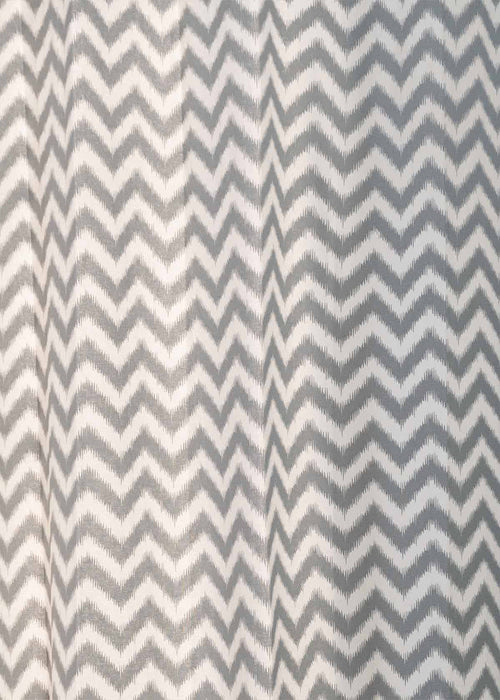 Ikat chevron printed cotton Fabric - Grey