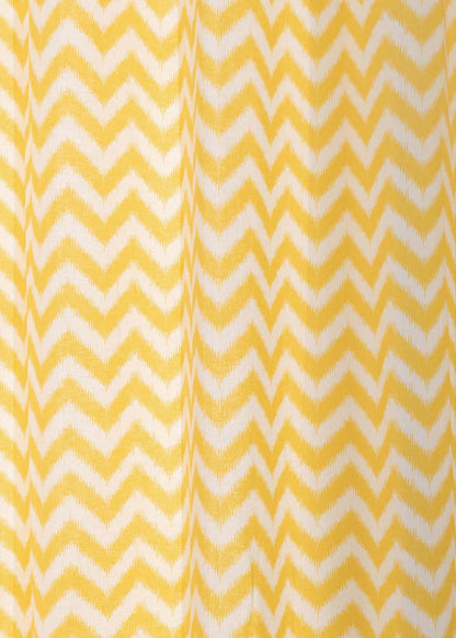 Ikat chevron printed cotton Fabric - Yellow