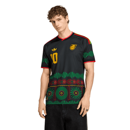 adidas Jamaica 26 x Bob Marley 10 Away Jersey | Black | Men's