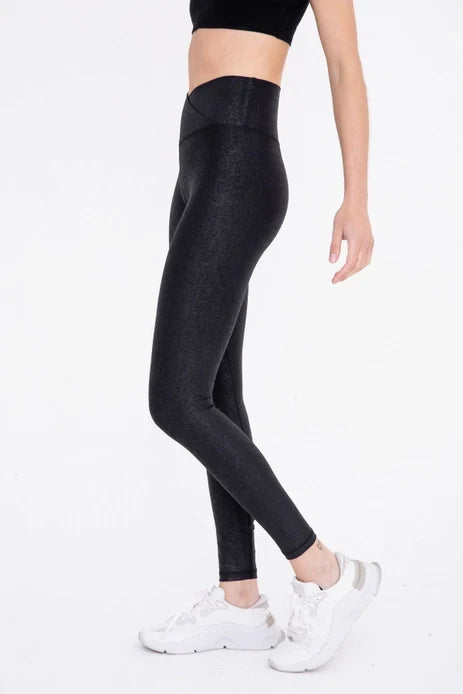 Jillian Leather Look Crossover Leggings