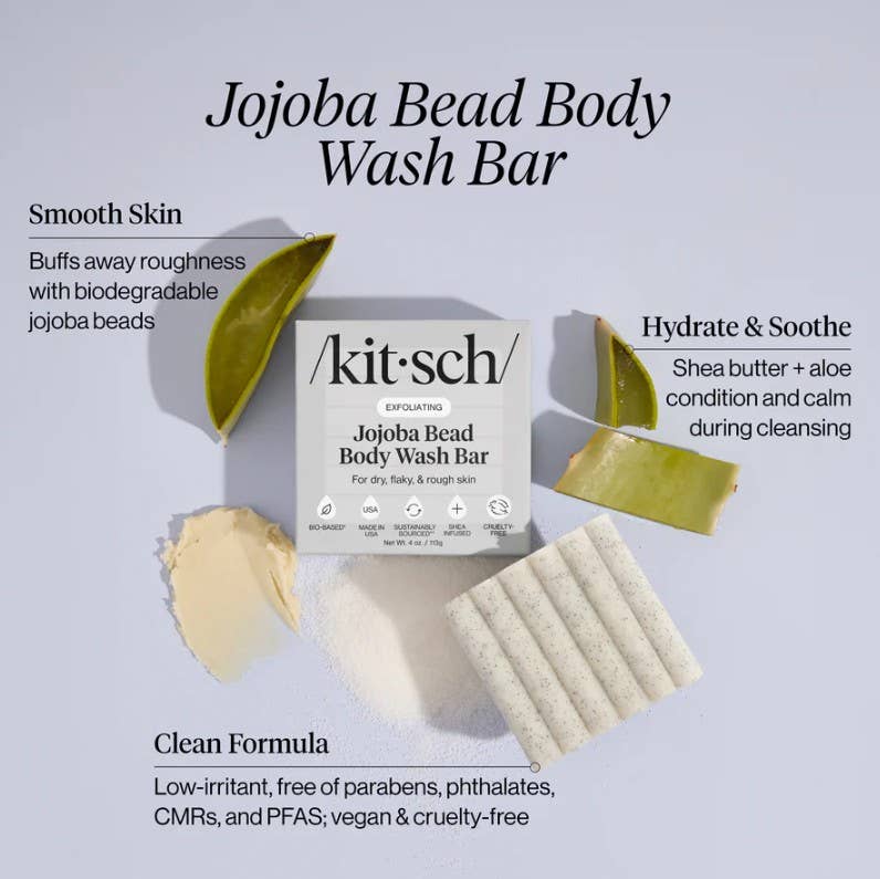 KITSCH - Jojoba Bead Exfoliating Body Wash Bar