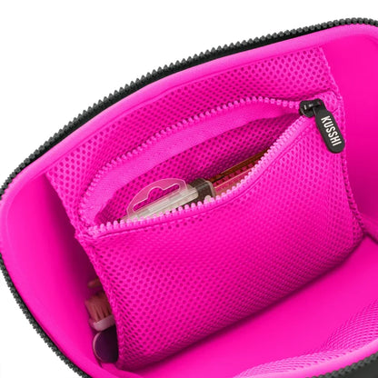 Black/Pink, interior zippered mesh pocket