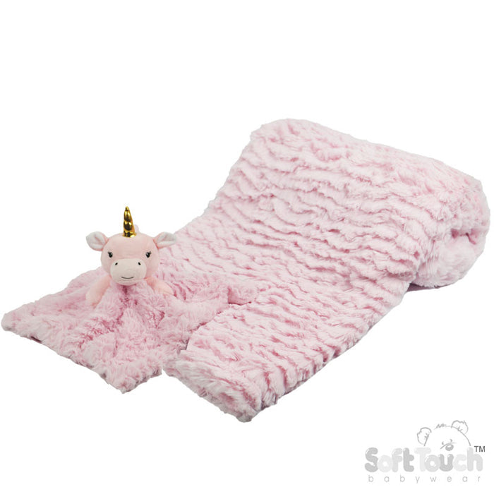Lavender Pink Unicorn Comforter & Wrap Set - FBP224-P