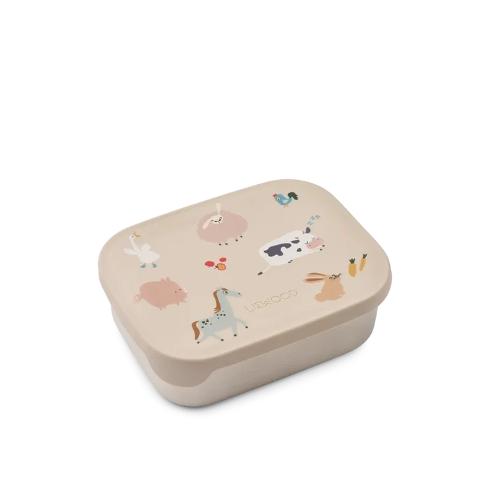 Liewood – Arthur Printed Lunchbox – Farmlife / Sandy
