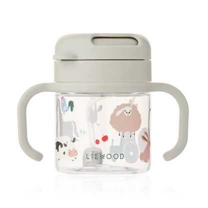 Liewood – Kai Tritan Straw Cup 280ml – Farmlife / Sandy