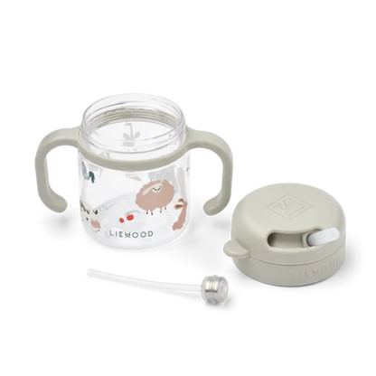 Liewood – Kai Tritan Straw Cup 280ml – Farmlife / Sandy