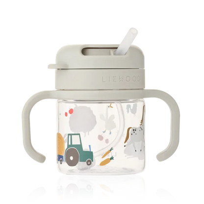 Liewood – Kai Tritan Straw Cup 280ml – Farmlife / Sandy