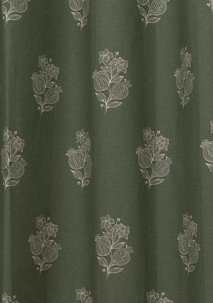 Malabar Printed Cotton Fabric - Pepper Green