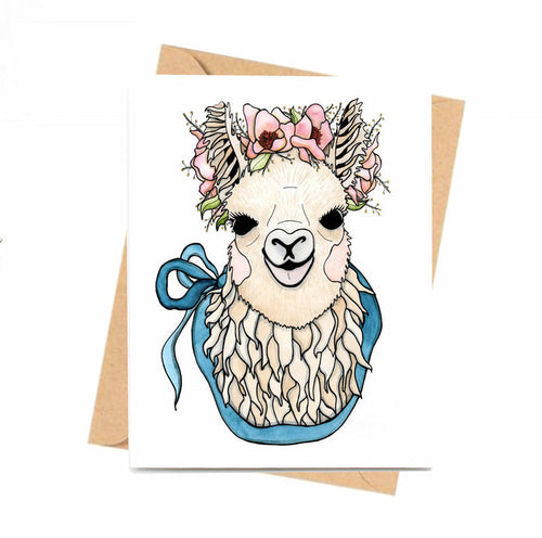 PinkPolish Design Note Cards "Mamma Llama" Handmade Notecard