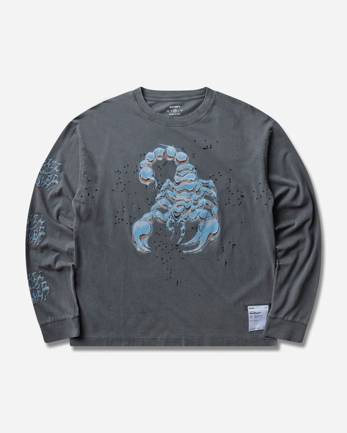 Satisfy Mothtech Long Tee Faded Black ScorpSleecePr T-Shirts Longsleeve 11073-01A40 01A40