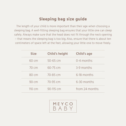 Meyco – Sleeping Bag with Detachable Sleeves Interlock Jersey – Vichy Square Dark Taupe