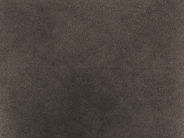 A close-up of the "Mink - Mohair Swatch" by James+James reveals a dark brown, soft-textured surface with a smooth, subtly velvety finish and an inviting layered appearance.