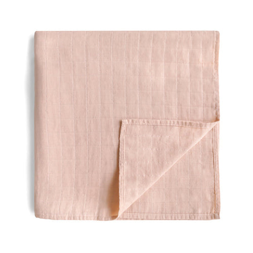 Mushie - Organic Cotton Muslin Swaddle - Blush