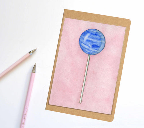 PinkPolish Design Notebook "Neptune Planet Pop" Notebook / Sketchbook / Journal