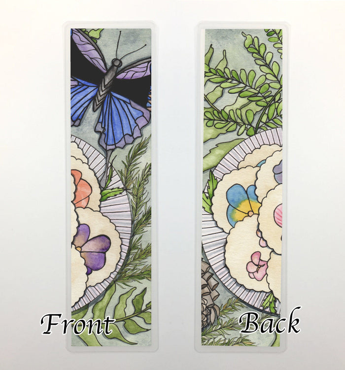 PinkPolish Design Bookmarks "Pansy Shortbread" 2-Sided Bookmark