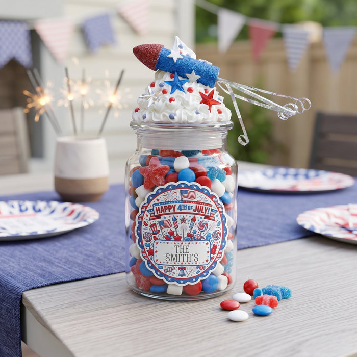 Patriotic 4th of July Candy Jar