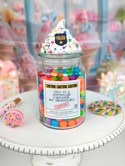 Personalized Police Officer Candy Jar
