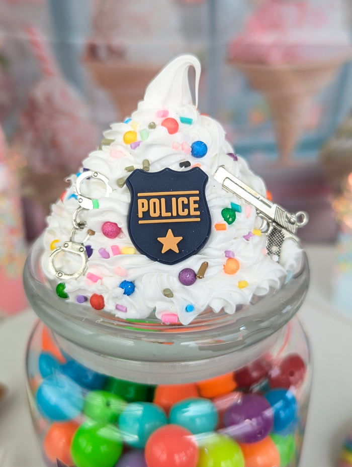 Personalized Police Officer Candy Jar