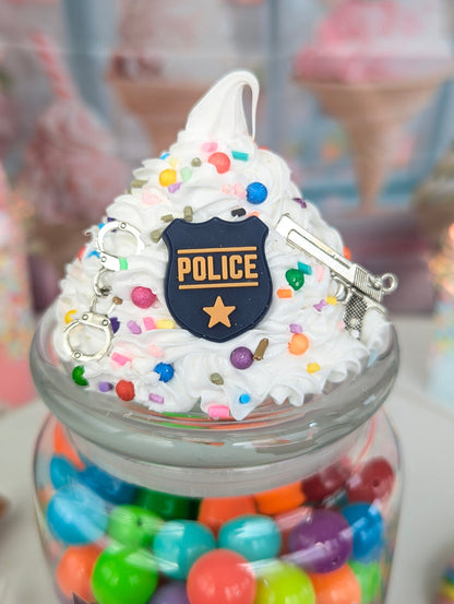 Personalized Police Officer Candy Jar