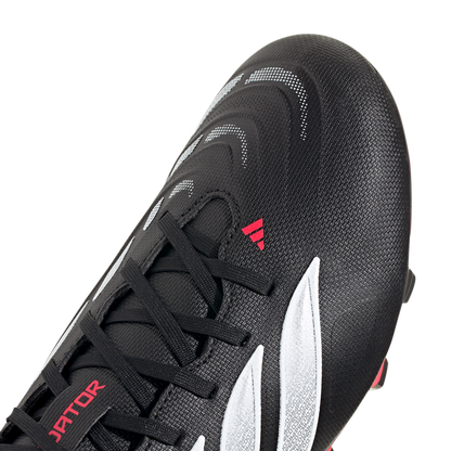adidas PREDATOR CLUB Firm Ground/Multi Ground Soccer Boots | Core Black / Cloud White / Lucid Red | Men's